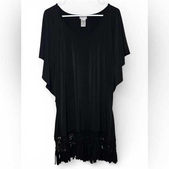 Dotti Tops - Dotti Women’s Black Fringe Braided Top Size M